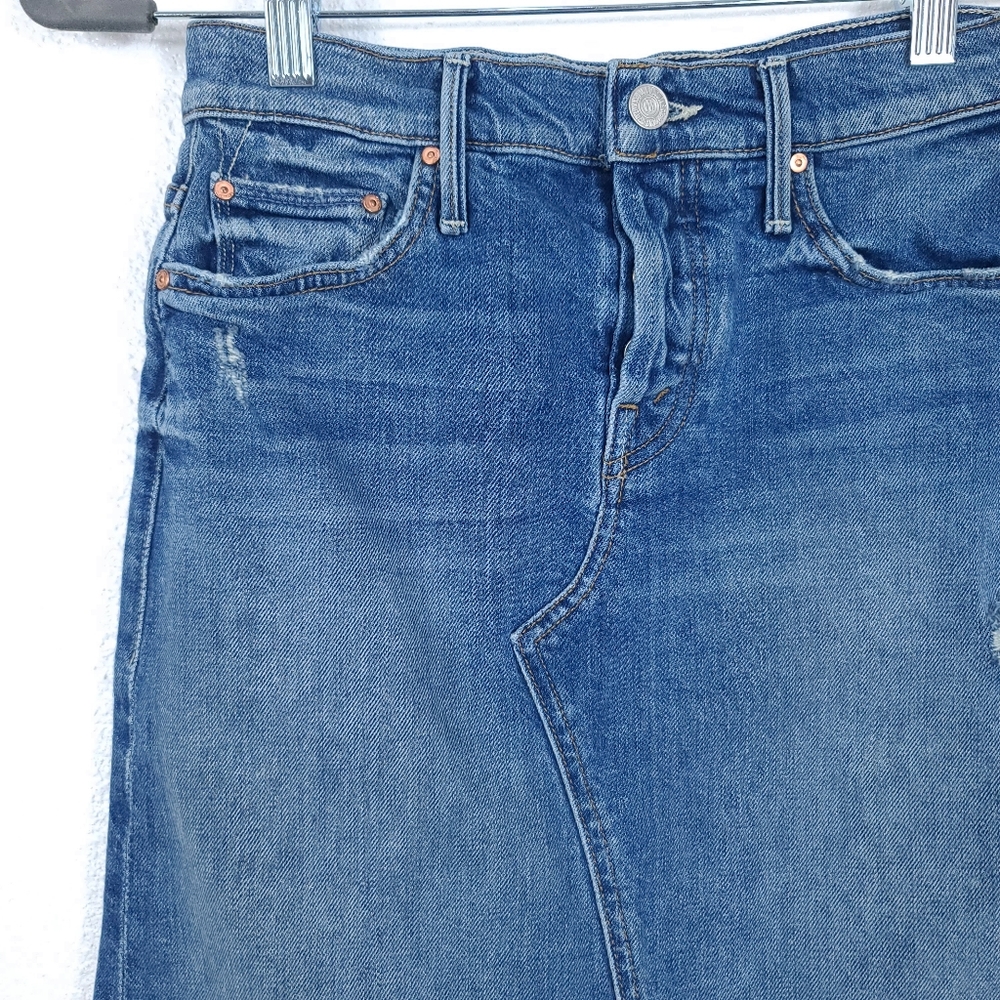 MOTHER Superior The Tomcat Mini Skirt Fray in Playing Dirty Wash - Picture 12 of 16